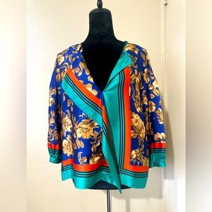 Zara floral pattern blouse